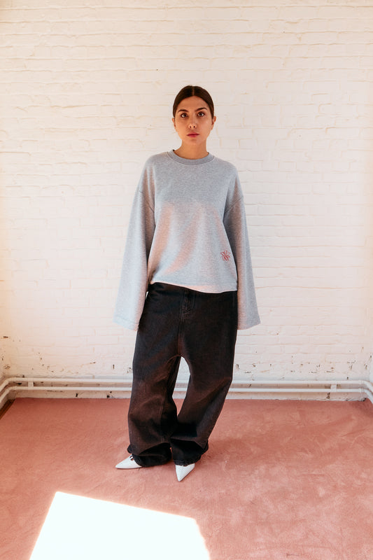 The Wide Sweat I Grey