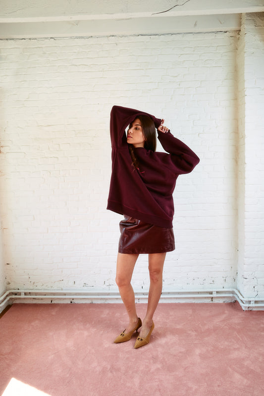 The Oversize Sweat - Plum