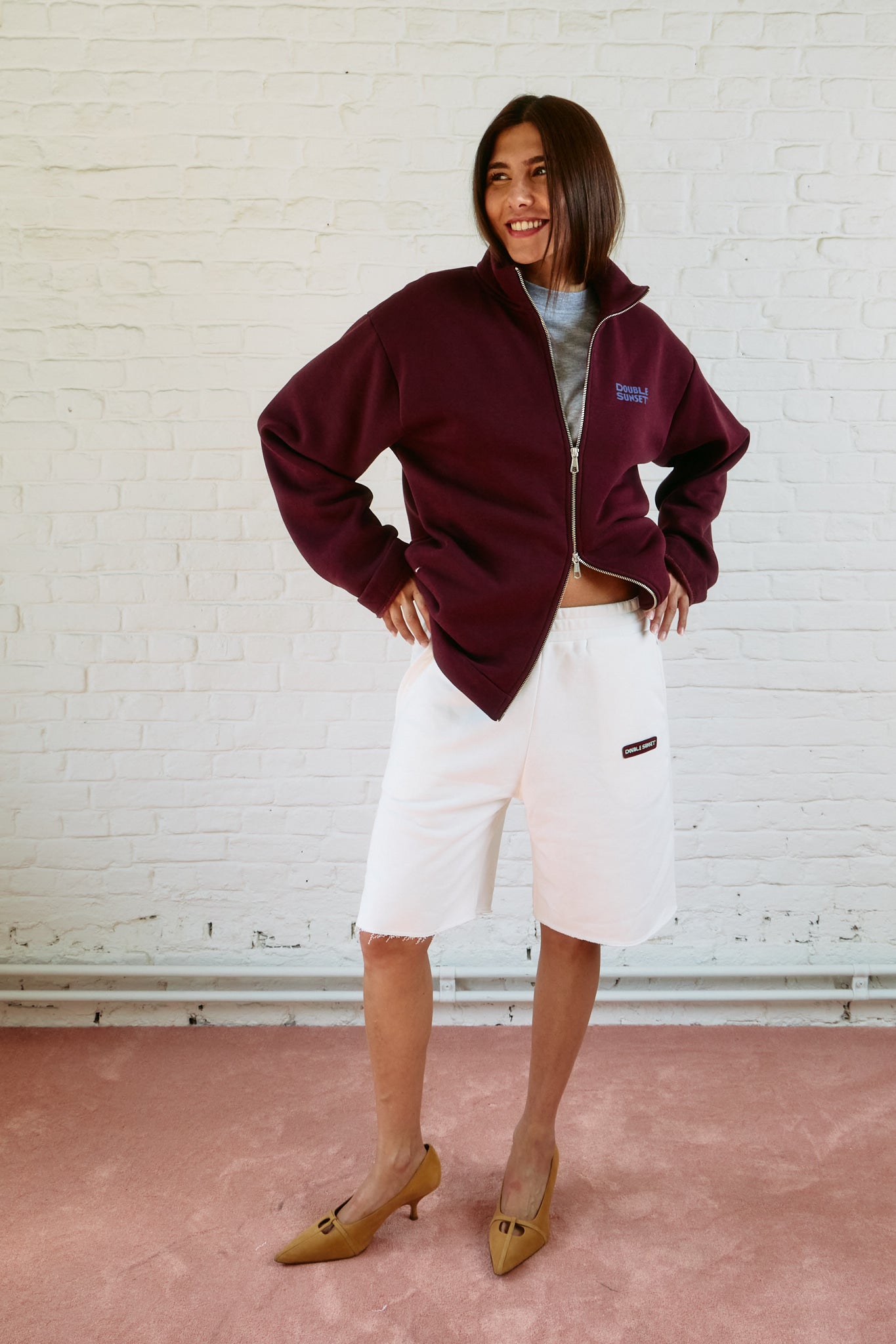 The Unisex Zip Vest I Plum