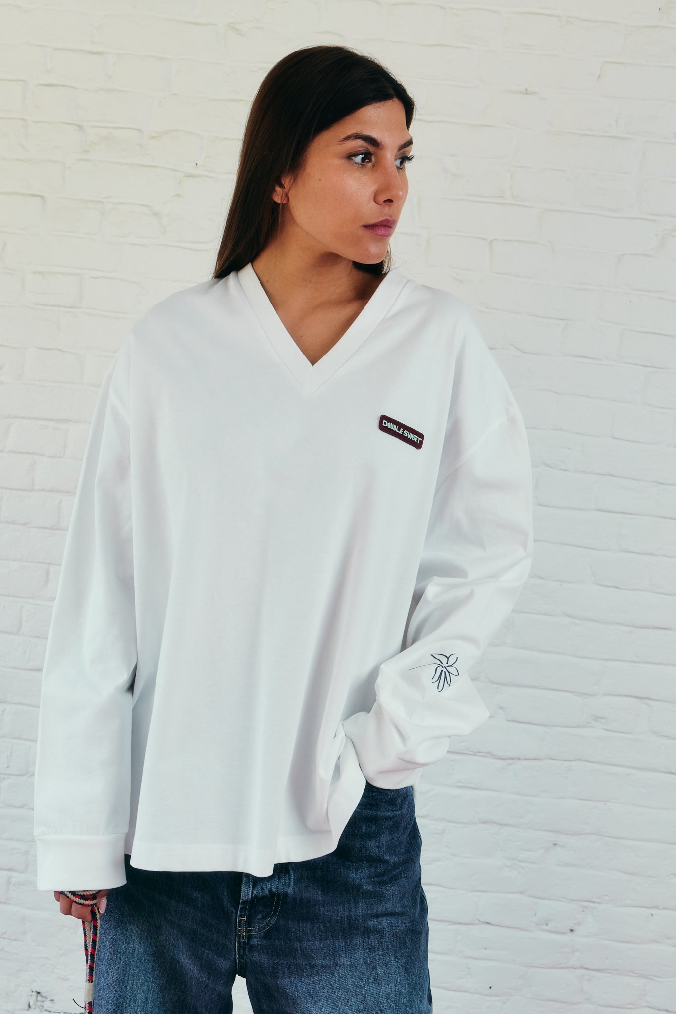 The V Longsleeve I  White
