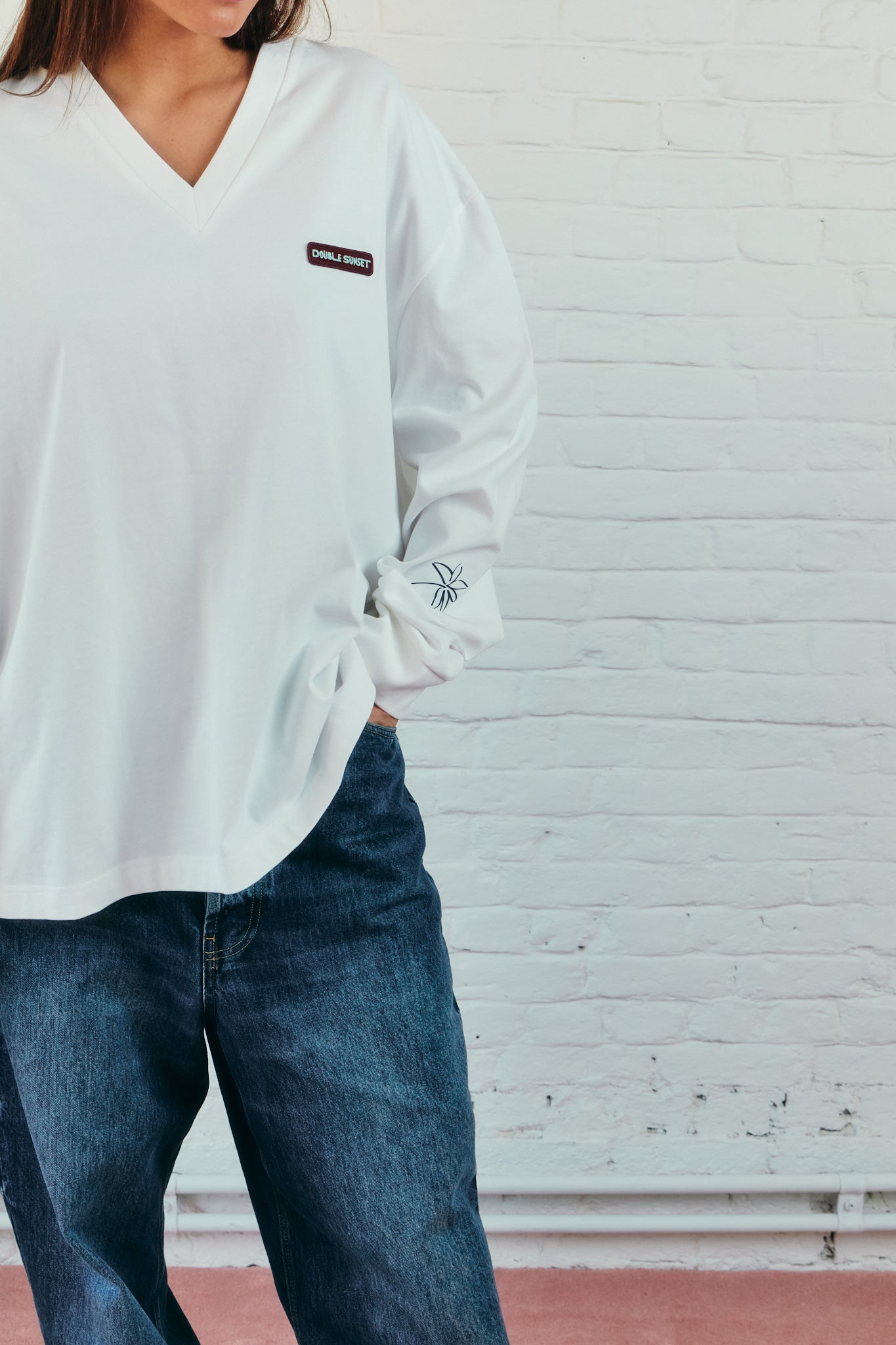 The V Longsleeve I  White