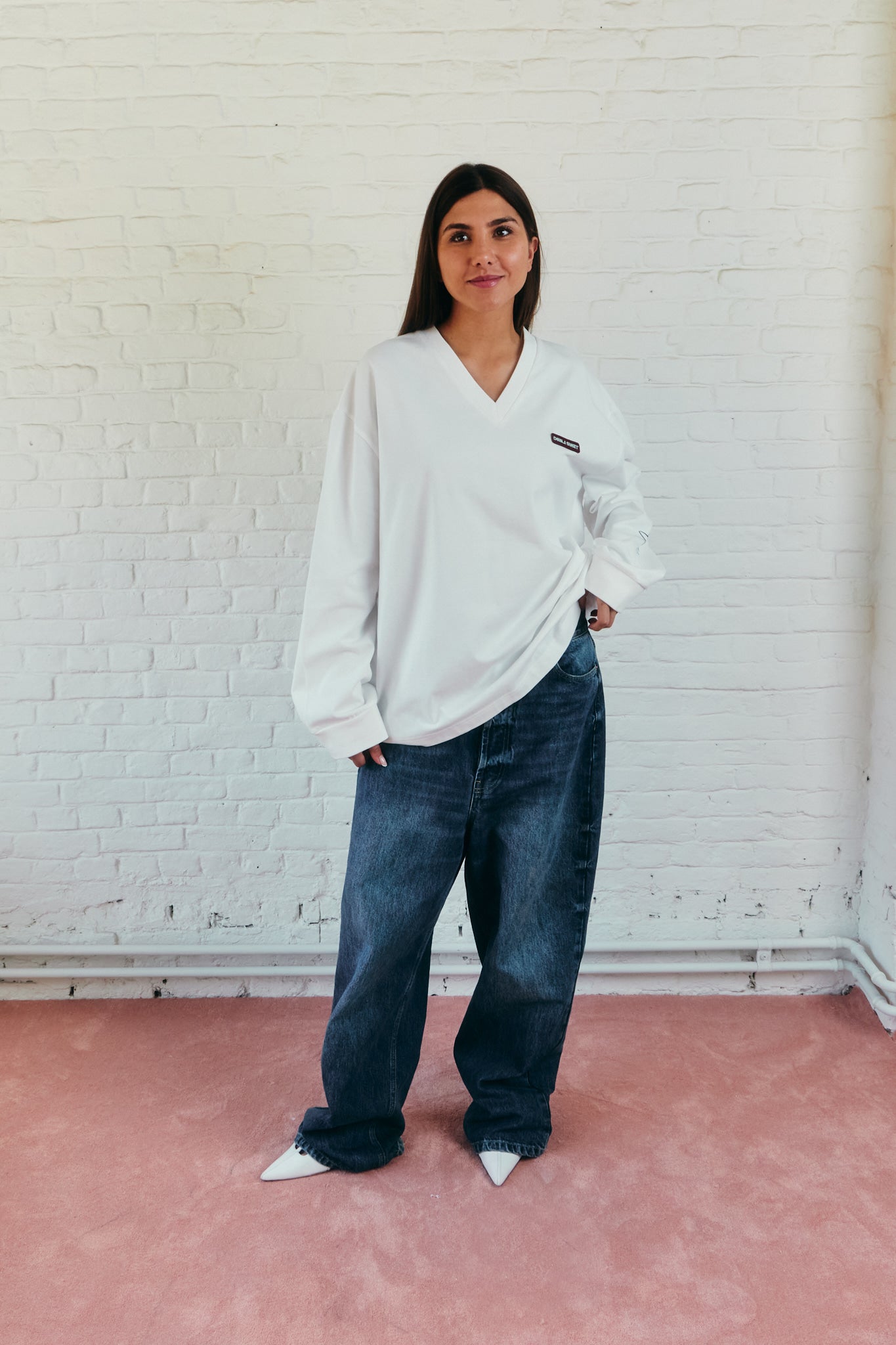 The V Longsleeve I  White