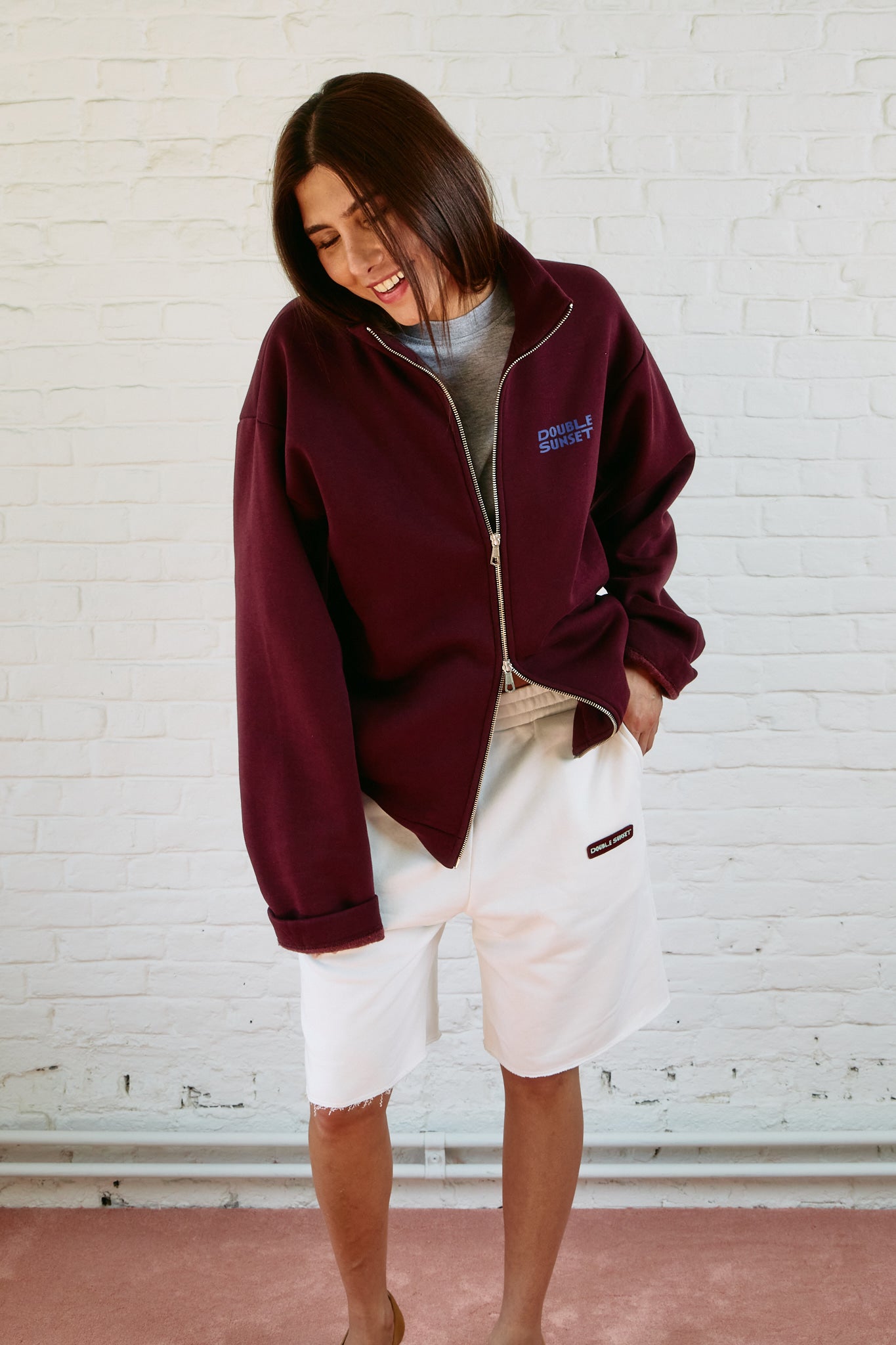 The Unisex Zip Vest I Plum