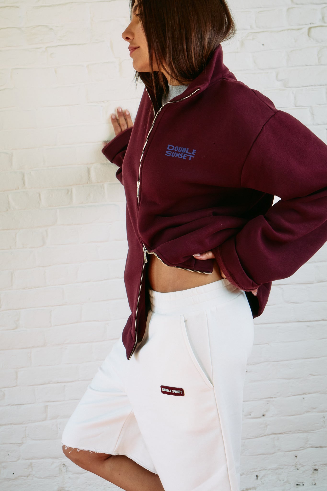 The Unisex Zip Vest I Plum