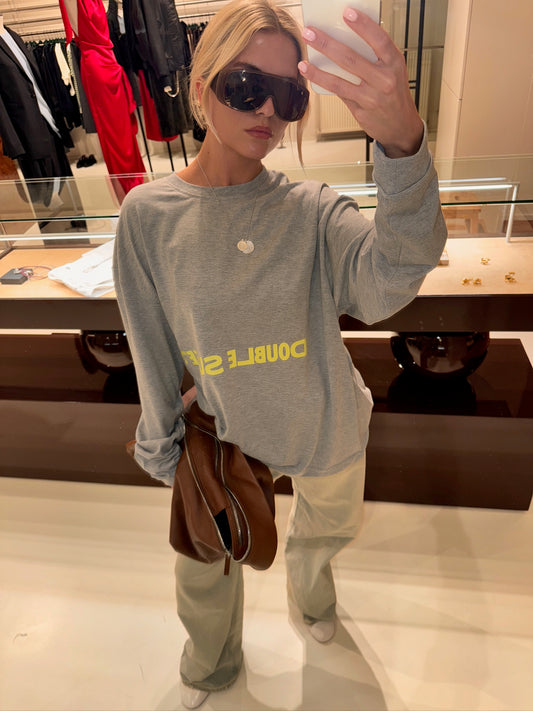 The Unisex Long Sleeve I Grey/Yellow