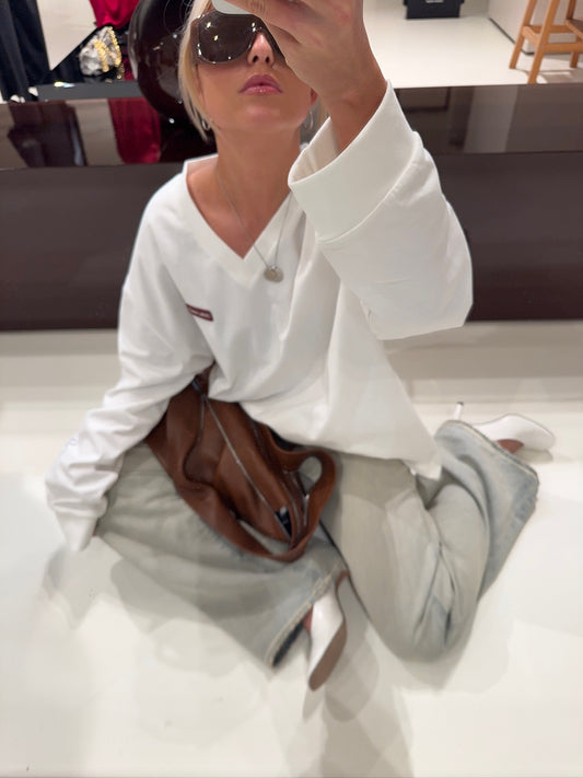 The V Longsleeve I  White