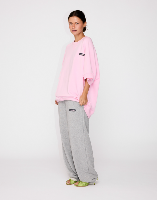 The Short Slv Sweat I Pink