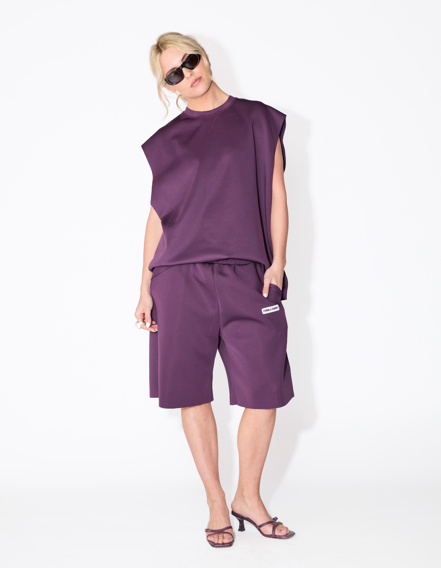 The Sleeveless T I Purple Scuba