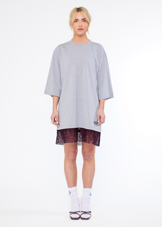 The Lace Detail Dress I Grey