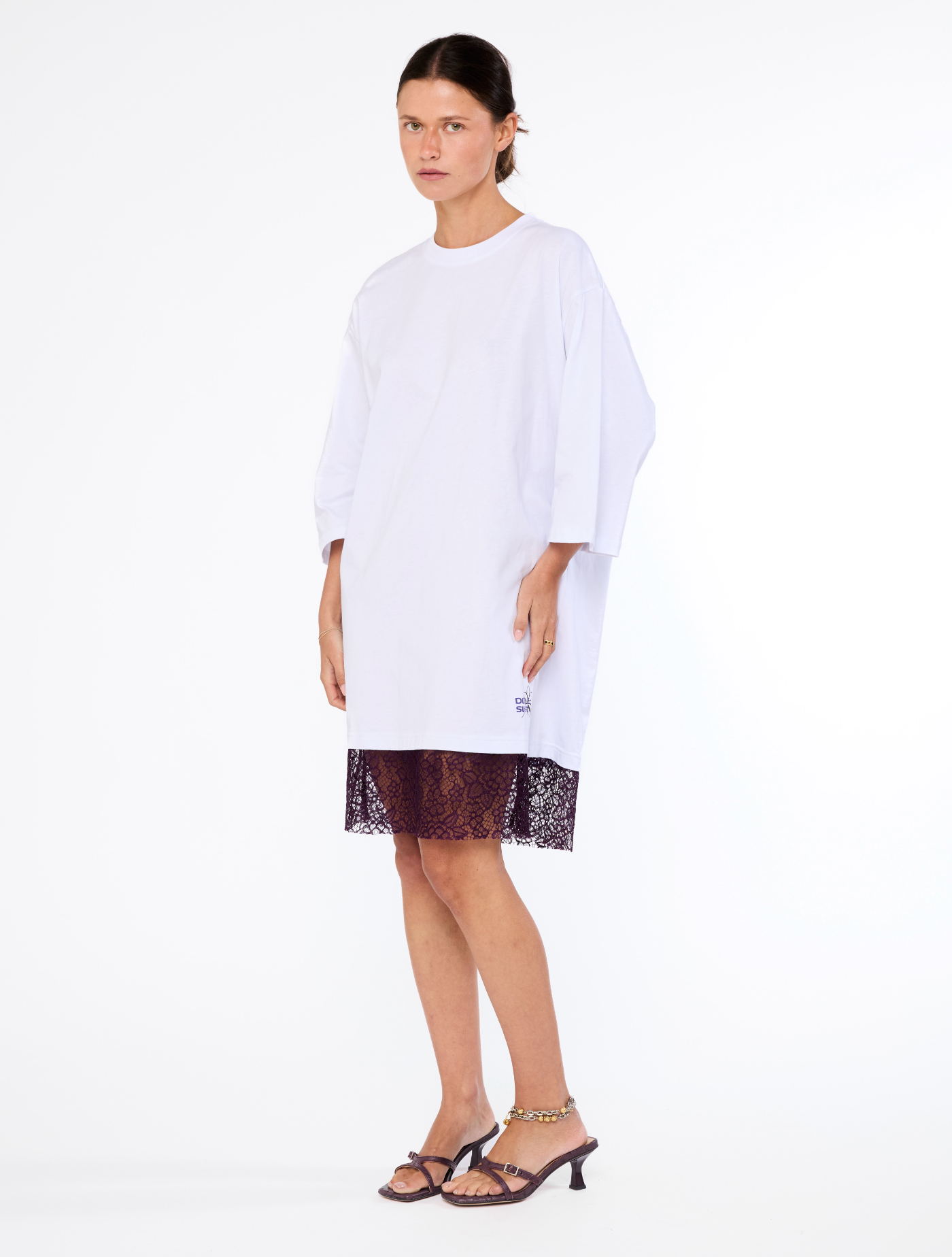 The Lace Detail Dress I White