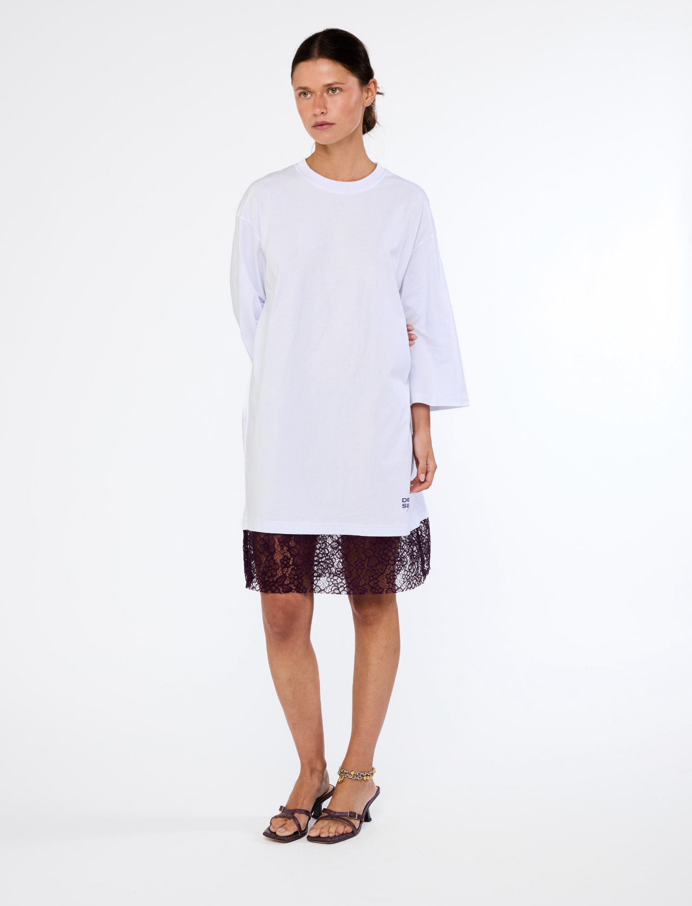 The Lace Detail Dress I White