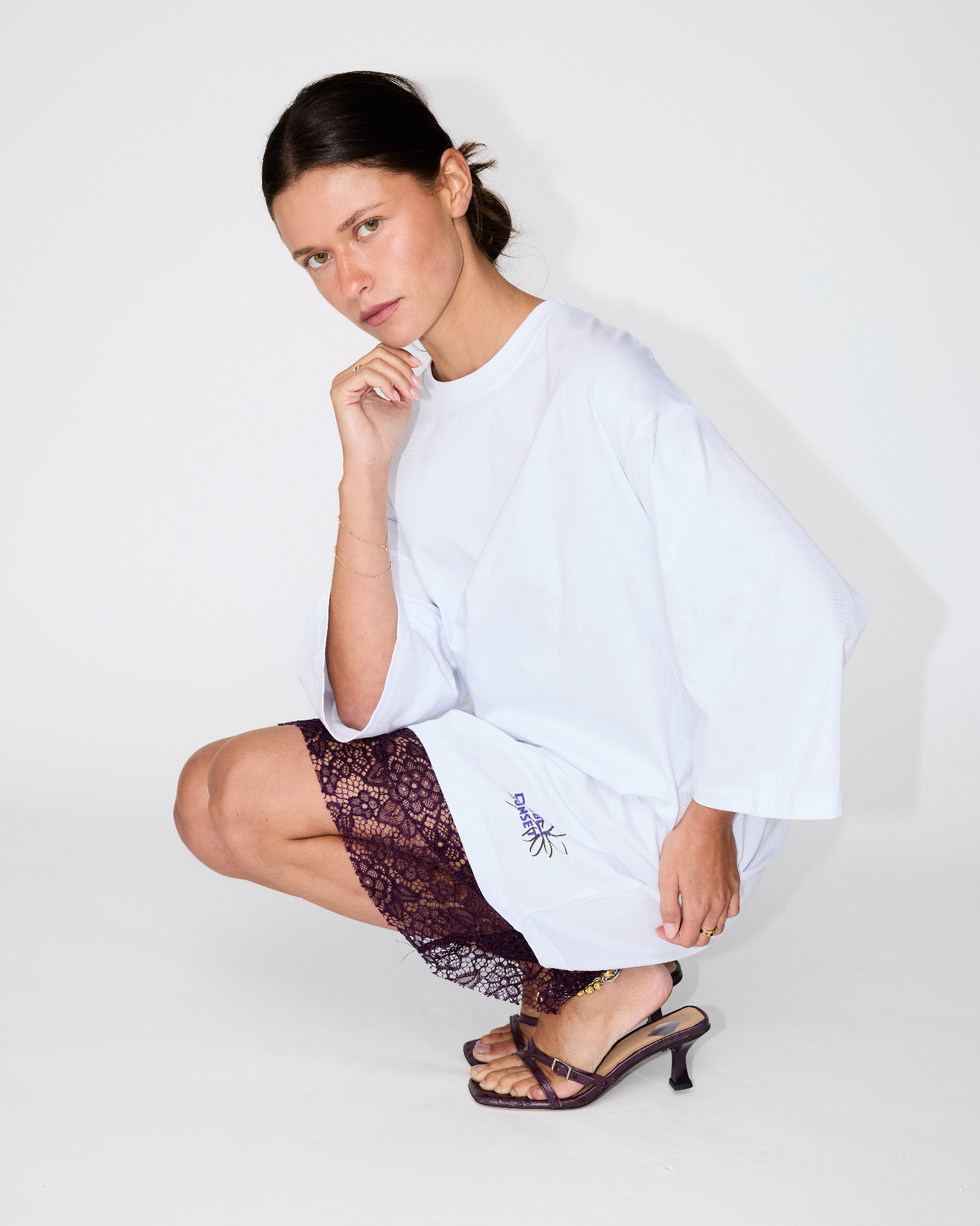 The Lace Detail Dress I White