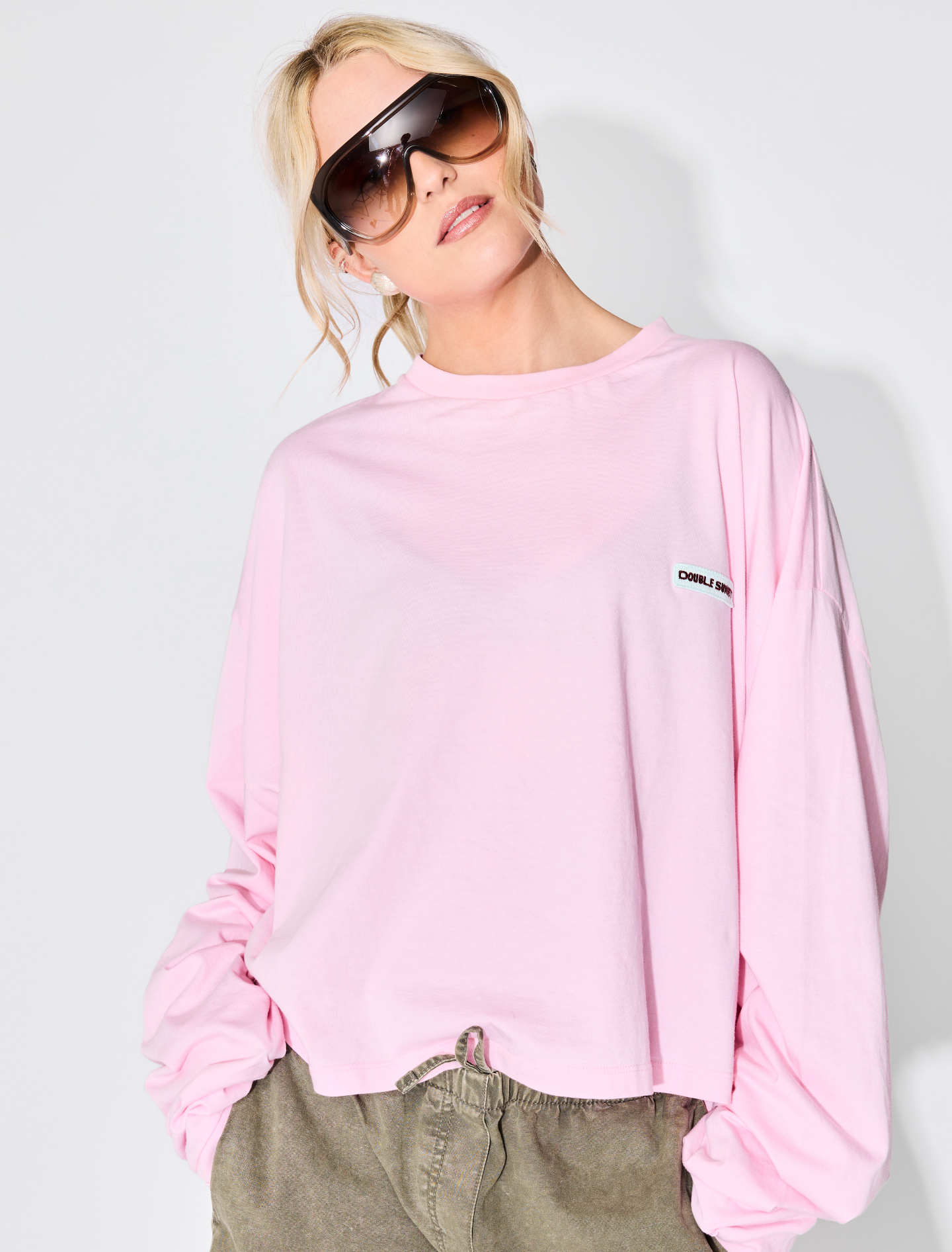 The Cropped Long T I Pink