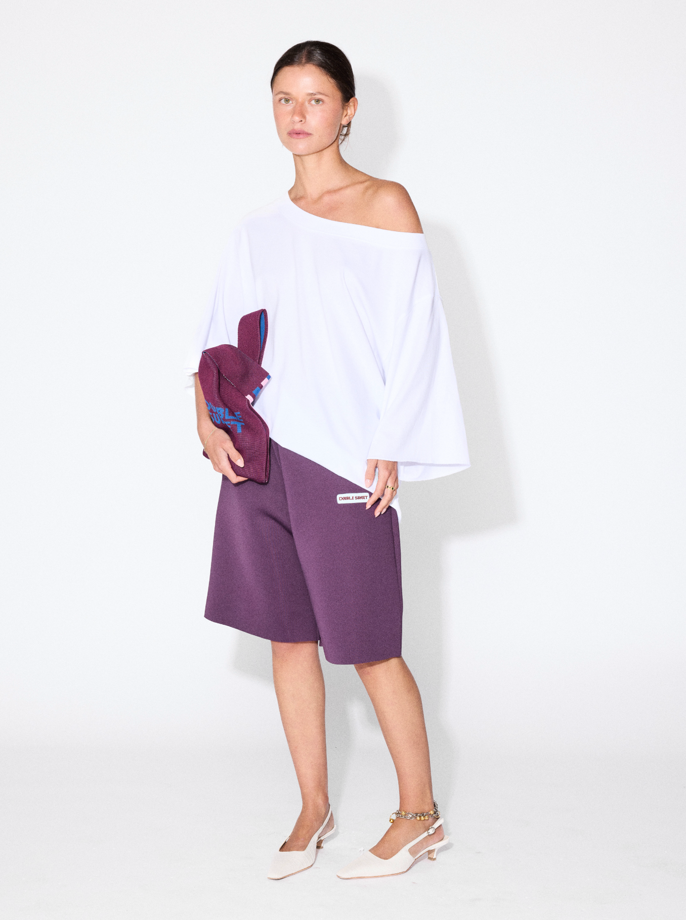 The One Shoulder T I White