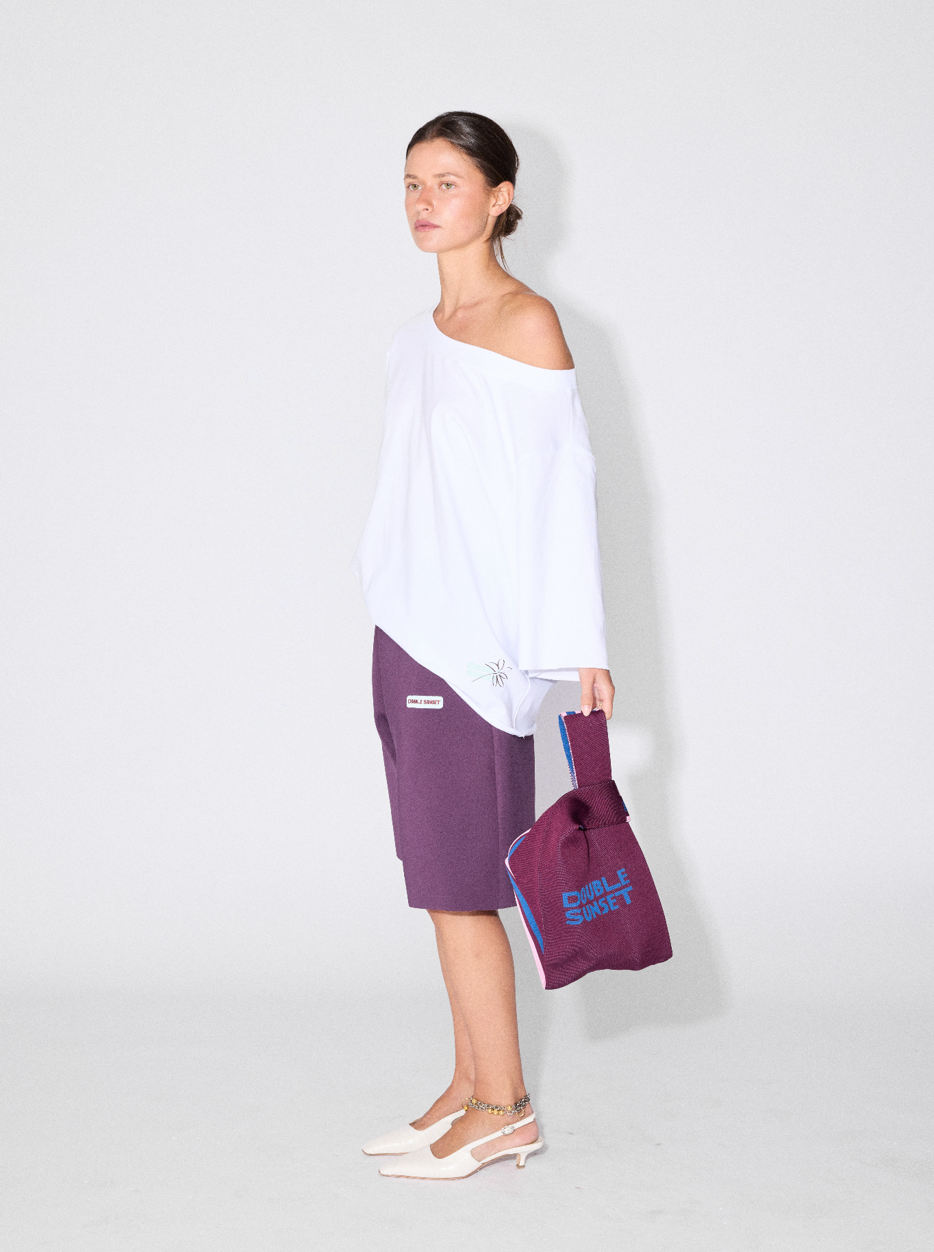The One Shoulder T I White