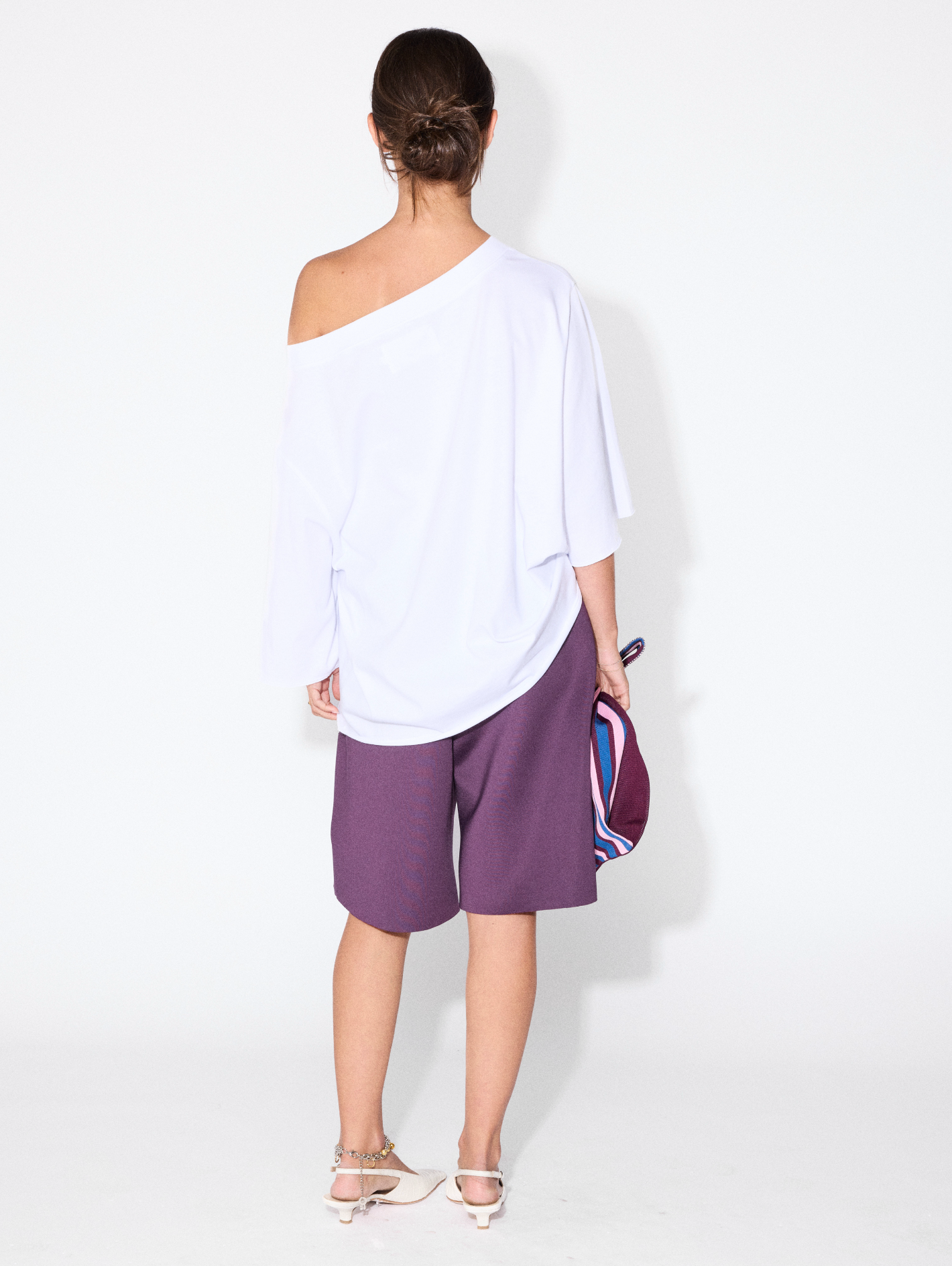 The One Shoulder T I White