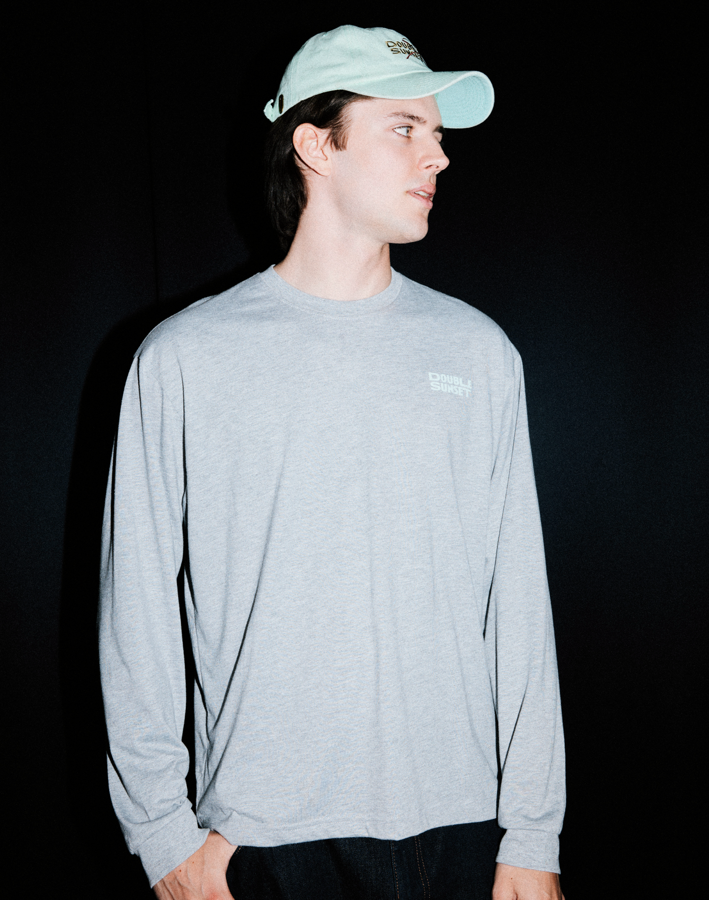 The Unisex Long Sleeve I Grey - Purple