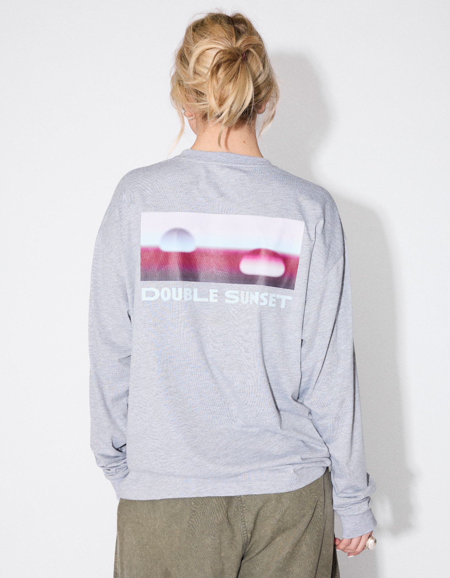 The Unisex Long Sleeve I Grey - Purple