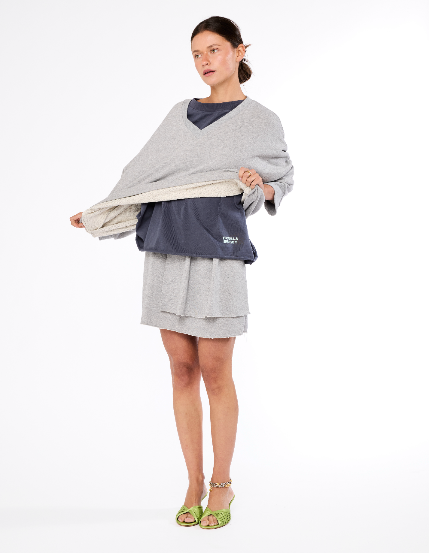 The One Shoulder T I Anthracite